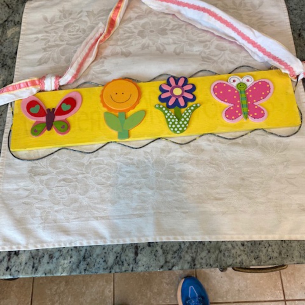 little girls room wall hanging hand made